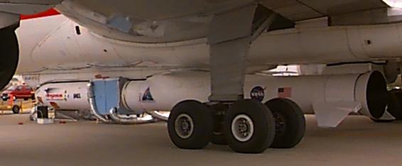 The Pegasus rocket, rear view